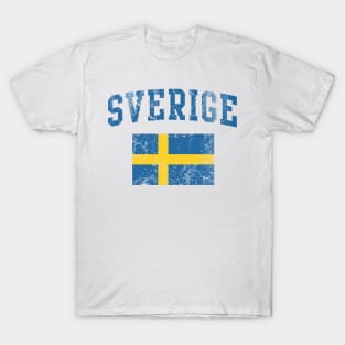 Sverige Flag Vintage Sweden Swedish T-Shirt